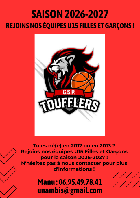 Recrutement U15 Filles et Garçons