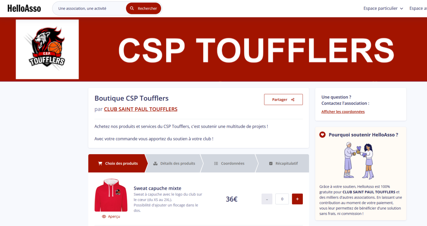 Boutique du club